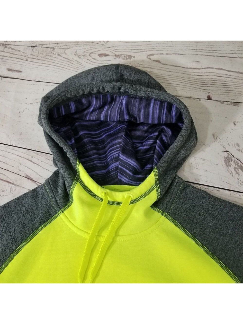 Nike Therma Fit Womens Size Medium Thumbholes Swoosh Pullover Hoodie Sweatshirt - Picture 5 of 10